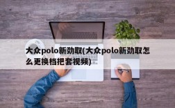 大众polo新劲取(大众polo新劲取怎么更换档把套视频)