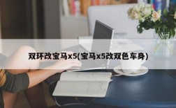 双环改宝马x5(宝马x5改双色车身)