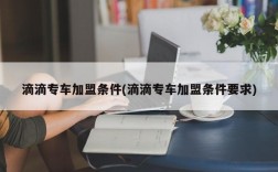 滴滴专车加盟条件(滴滴专车加盟条件要求)