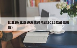 比亚迪(比亚迪海豚纯电动2023款最低报价)