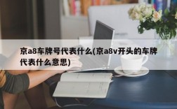 京a8车牌号代表什么(京a8v开头的车牌代表什么意思)